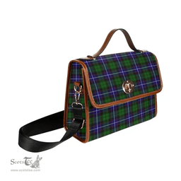Scottish Canvas Bag Russell Modern Clan Tartan Waterproof Canvas Bag - Classic Scottish Plaid Tartan Plaid