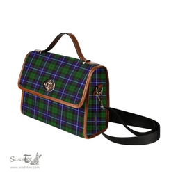 Scottish Canvas Bag Russell Modern Clan Tartan Waterproof Canvas Bag - Classic Scottish Plaid Tartan Plaid