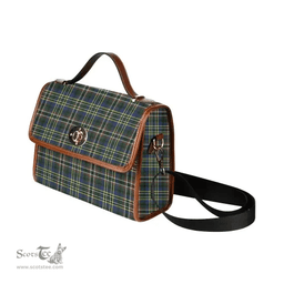 Scottish Canvas Bag Scott Green Modern Clan Tartan Waterproof Canvas Bag - Classic Scottish Plaid Tartan Plaid