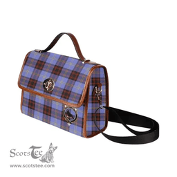 Scottish Canvas Bag Rutherford Clan Clan Tartan Waterproof Canvas Bag - Crest Classic Scottish Plaid Tartan Plaid