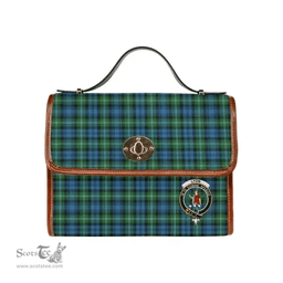 Scottish Canvas Bag Lyon  Clan Clan Tartan Waterproof Canvas Bag - Crest Classic Scottish Plaid Tartan Plaid