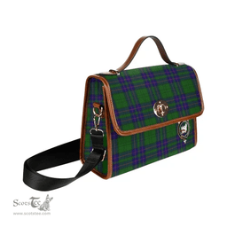 Scottish Canvas Bag Lockhart Clan Clan Tartan Waterproof Canvas Bag - Crest Classic Scottish Plaid Tartan Plaid