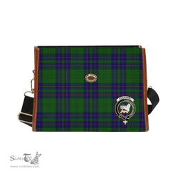 Scottish Canvas Bag Lockhart Clan Clan Tartan Waterproof Canvas Bag - Crest Classic Scottish Plaid Tartan Plaid