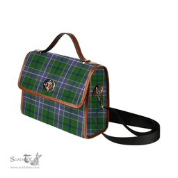 Scottish Canvas Bag Wishart Hunting Modern Clan Tartan Waterproof Canvas Bag - Classic Scottish Plaid Tartan Plaid