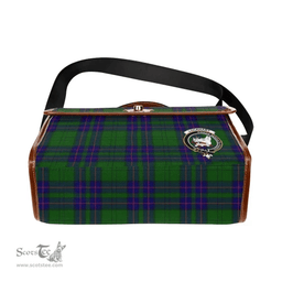 Scottish Canvas Bag Lockhart Clan Clan Tartan Waterproof Canvas Bag - Crest Classic Scottish Plaid Tartan Plaid