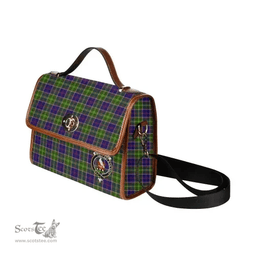 Scottish Canvas Bag Whiteford Clan Clan Tartan Waterproof Canvas Bag - Crest Classic Scottish Plaid Tartan Plaid
