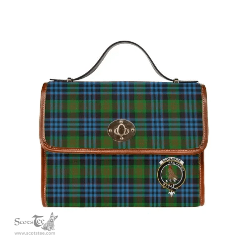 Scottish Canvas Bag Newlands Clan Clan Tartan Waterproof Canvas Bag - Crest Classic Scottish Plaid Tartan Plaid