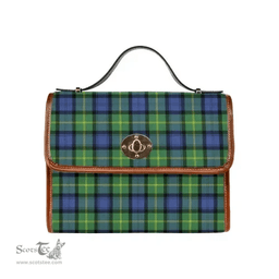 Scottish Canvas Bag Gordon Old Ancient Clan Tartan Waterproof Canvas Bag - Classic Scottish Plaid Tartan Plaid