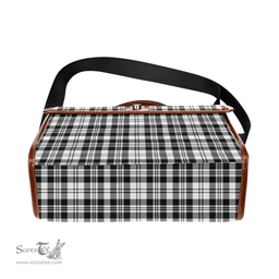 Scottish Canvas Bag Scott Black & White Modern Clan Tartan Waterproof Canvas Bag - Classic Scottish Plaid Tartan Plaid