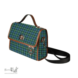 Scottish Canvas Bag Lyon  Clan Clan Tartan Waterproof Canvas Bag - Crest Classic Scottish Plaid Tartan Plaid
