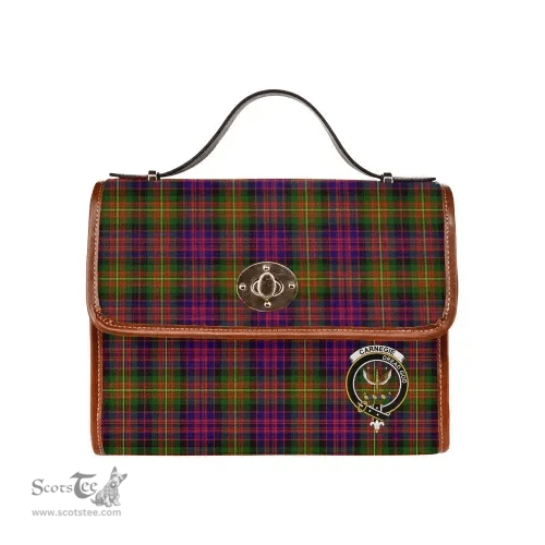 Scottish Canvas Bag Carnegie Clan Clan Tartan Waterproof Canvas Bag - Crest Classic Scottish Plaid Tartan Plaid