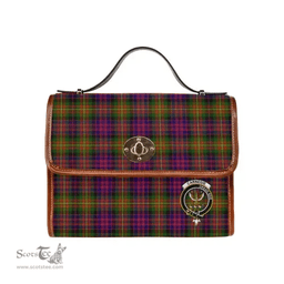 Scottish Canvas Bag Carnegie Clan Clan Tartan Waterproof Canvas Bag - Crest Classic Scottish Plaid Tartan Plaid