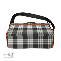 Scottish Canvas Bag MacFarlane Black & White Ancient Clan Tartan Waterproof Canvas Bag - Classic Scottish Plaid Tartan Plaid