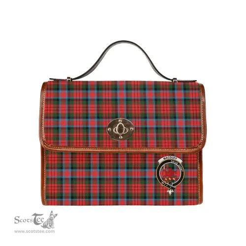 Scottish Canvas Bag MacDuff Clan Clan Tartan Waterproof Canvas Bag - Crest Classic Scottish Plaid Tartan Plaid