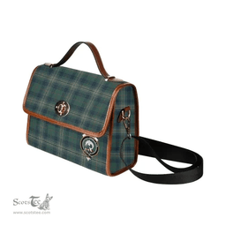 Scottish Canvas Bag Kennedy Clan Clan Tartan Waterproof Canvas Bag - Crest Classic Scottish Plaid Tartan Plaid