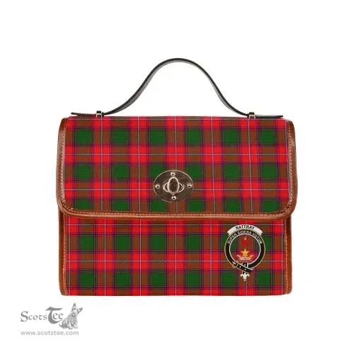 Scottish Canvas Bag Rattray Clan Clan Tartan Waterproof Canvas Bag - Crest Classic Scottish Plaid Tartan Plaid