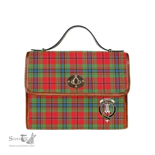 Scottish Canvas Bag MacLean Clan Clan Tartan Waterproof Canvas Bag - Crest Classic Scottish Plaid Tartan Plaid