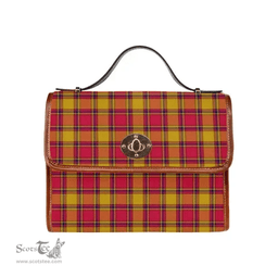 Scottish Canvas Bag Scrymgeour Clan Tartan Waterproof Canvas Bag - Classic Scottish Plaid Tartan Plaid