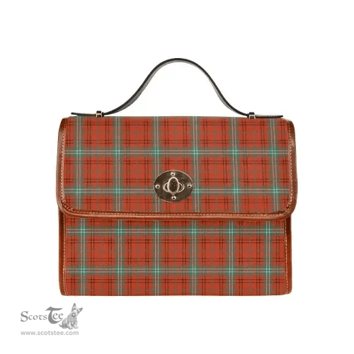 Scottish Canvas Bag Morrison Red Ancient Clan Tartan Waterproof Canvas Bag - Classic Scottish Plaid Tartan Plaid