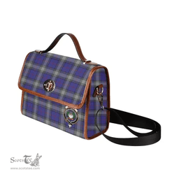 Scottish Canvas Bag Kinnaird Clan Clan Tartan Waterproof Canvas Bag - Crest Classic Scottish Plaid Tartan Plaid