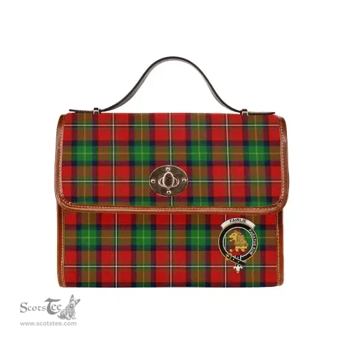 Scottish Canvas Bag Fairlie Clan Clan Tartan Waterproof Canvas Bag - Crest Classic Scottish Plaid Tartan Plaid