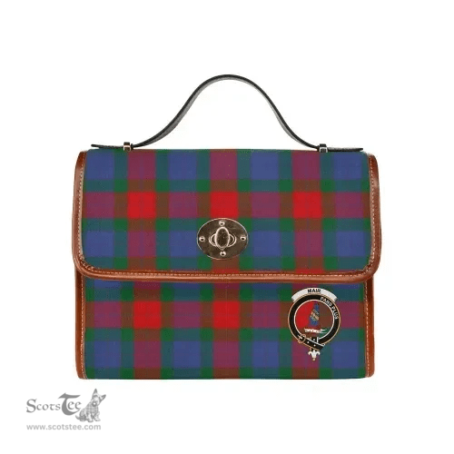 Scottish Canvas Bag Mar Clan Clan Tartan Waterproof Canvas Bag - Crest Classic Scottish Plaid Tartan Plaid