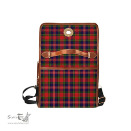 Scottish Canvas Bag MacPherson Clan Clan Tartan Waterproof Canvas Bag - Crest Classic Scottish Plaid Tartan Plaid