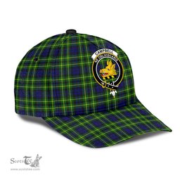 Scottish Campbell of Breadalbane Modern Clan Tartan Tartan Cap - Crest Classic Scottish Plaid Tartan Plaid