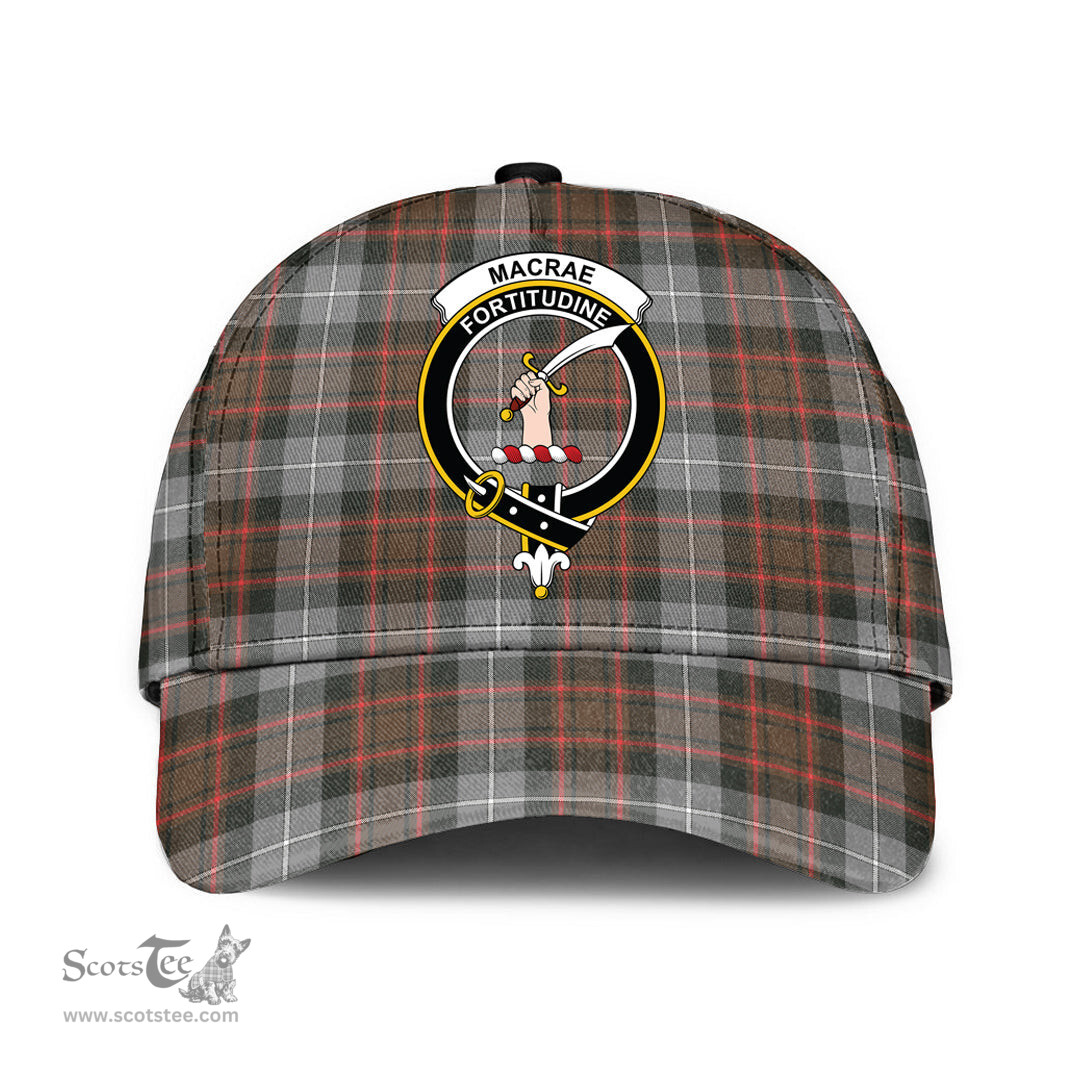 Scottish MacRae Hunting Weathered Clan Tartan Tartan Cap - Crest Classic Scottish Plaid Tartan Plaid