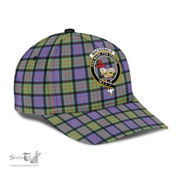 Scottish MacDonald Ancient Clan Tartan Tartan Cap - Crest Classic Scottish Plaid Tartan Plaid