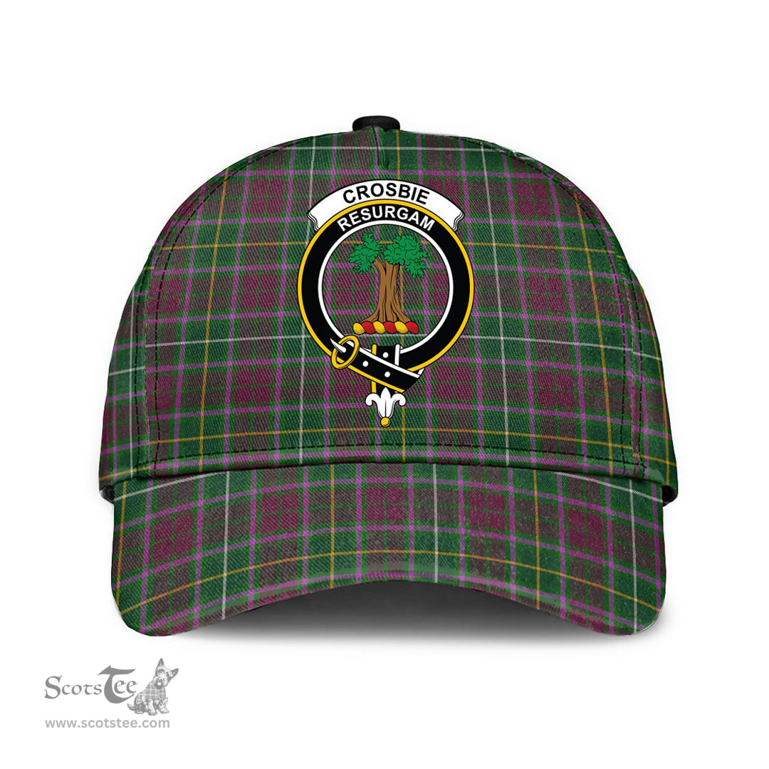 Scottish Crosbie Clan Tartan Tartan Cap - Crest Classic Scottish Plaid Tartan Plaid