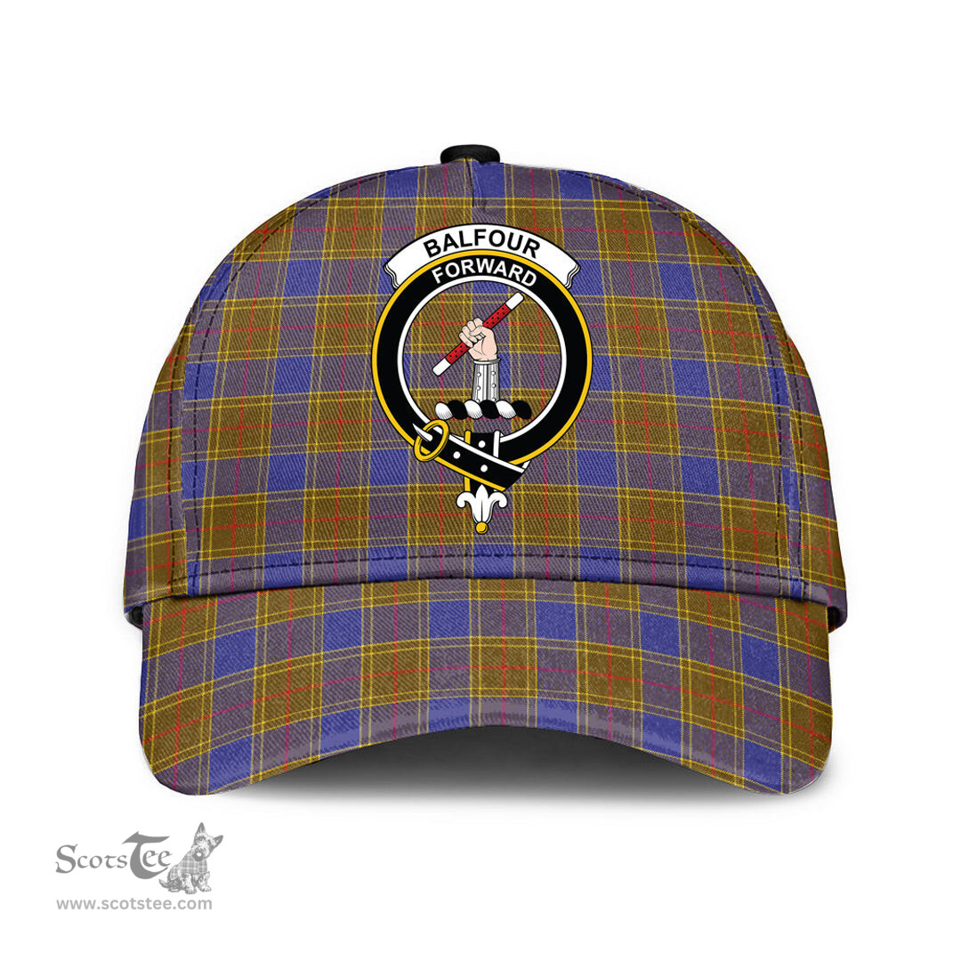 Scottish Balfour Modern Clan Tartan Tartan Cap - Crest Classic Scottish Plaid Tartan Plaid