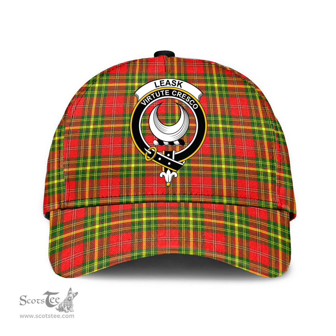 Scottish Leask Clan Tartan Tartan Cap - Crest Classic Scottish Plaid Tartan Plaid