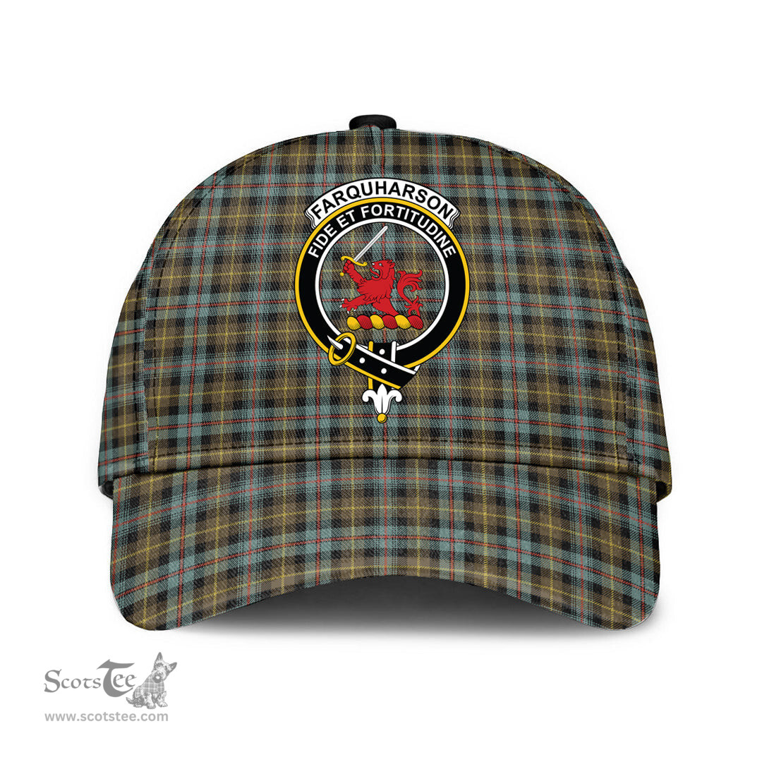 Scottish Farquharson Weathered Clan Tartan Tartan Cap - Crest Classic Scottish Plaid Tartan Plaid
