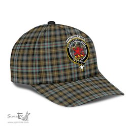 Scottish Farquharson Weathered Clan Tartan Tartan Cap - Crest Classic Scottish Plaid Tartan Plaid