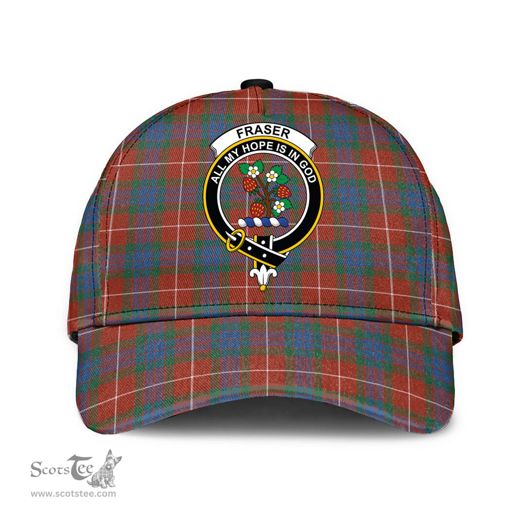Scottish Fraser Ancient Clan Tartan Tartan Cap - Crest Classic Scottish Plaid Tartan Plaid