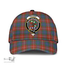 Scottish Fraser Ancient Clan Tartan Tartan Cap - Crest Classic Scottish Plaid Tartan Plaid