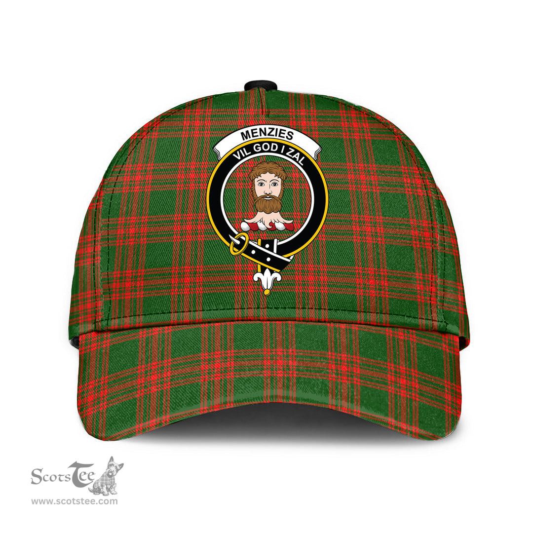 Scottish Menzies Green Modern Clan Tartan Tartan Cap - Crest Classic Scottish Plaid Tartan Plaid