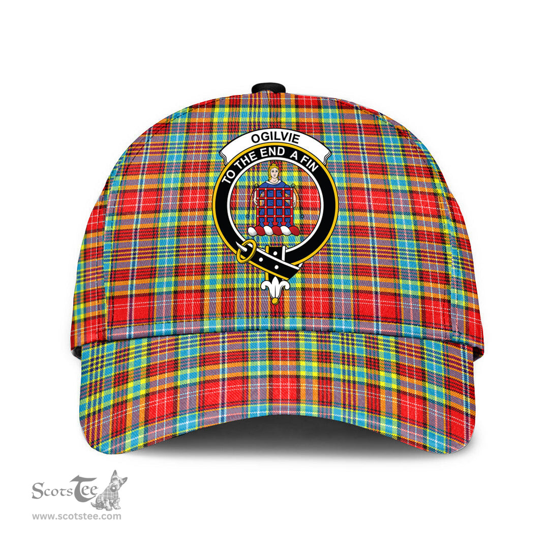 Scottish Ogilvie Clan Tartan Tartan Cap - Crest Classic Scottish Plaid Tartan Plaid