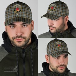 Scottish Farquharson Weathered Clan Tartan Tartan Cap - Crest Classic Scottish Plaid Tartan Plaid