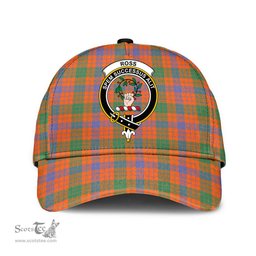 Scottish Ross Ancient Clan Tartan Tartan Cap - Crest Classic Scottish Plaid Tartan Plaid