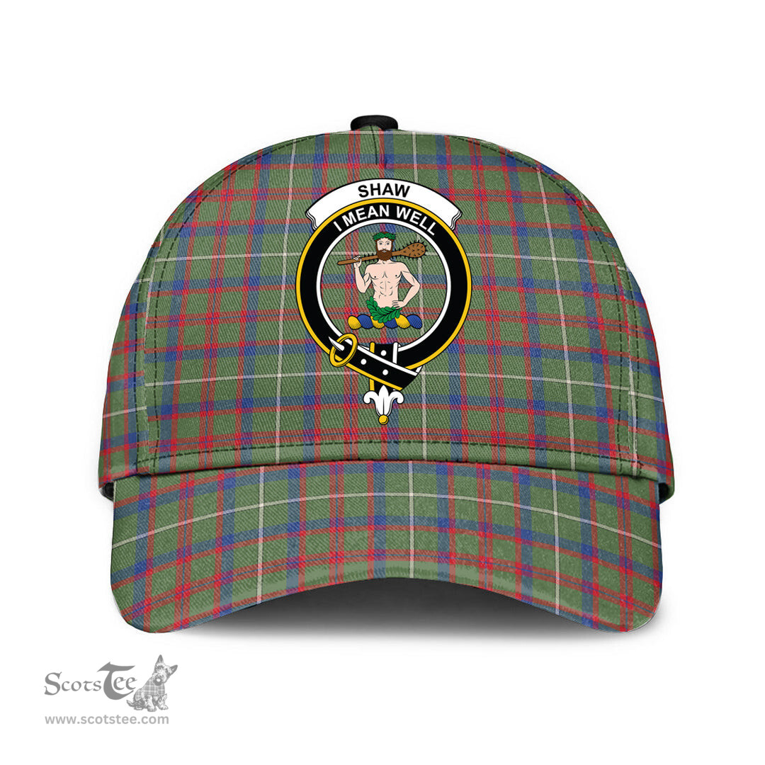 Scottish Shaw Green Modern Clan Tartan Tartan Cap - Crest Classic Scottish Plaid Tartan Plaid