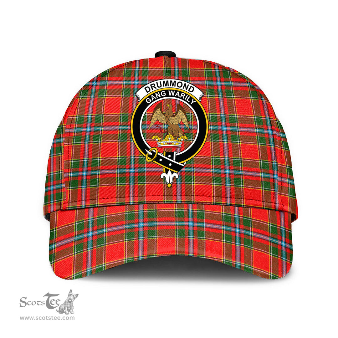 Scottish Drummond of Perth Clan Tartan Tartan Cap - Crest Classic Scottish Plaid Tartan Plaid
