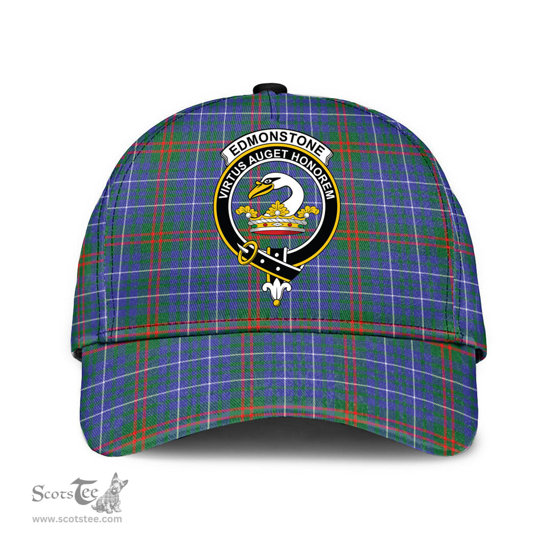 Scottish Edmonstone Clan Tartan Tartan Cap - Crest Classic Scottish Plaid Tartan Plaid