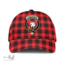 Scottish Cunningham Modern Clan Tartan Tartan Cap - Crest Classic Scottish Plaid Tartan Plaid