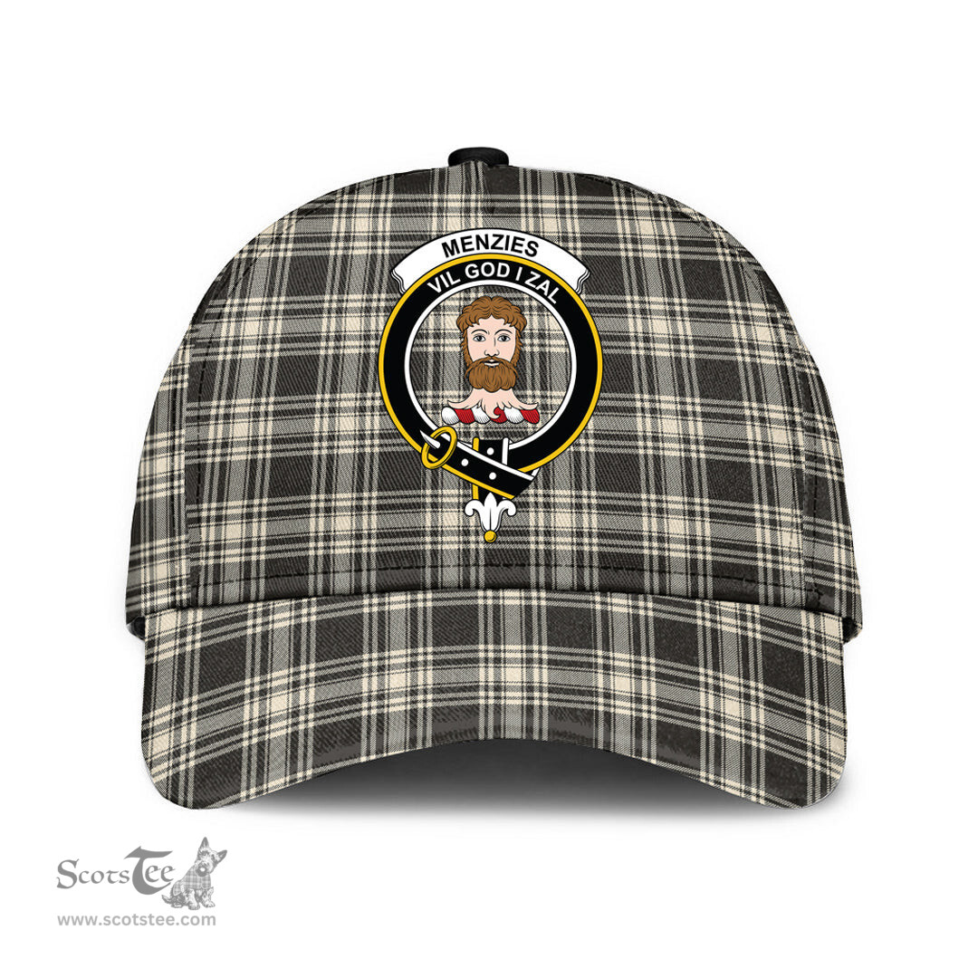 Scottish Menzies Black White Ancient Clan Tartan Tartan Cap - Crest Classic Scottish Plaid Tartan Plaid
