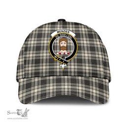 Scottish Menzies Black White Ancient Clan Tartan Tartan Cap - Crest Classic Scottish Plaid Tartan Plaid