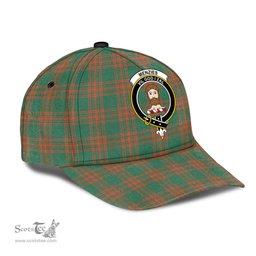 Scottish Menzies Green Ancient Clan Tartan Tartan Cap - Crest Classic Scottish Plaid Tartan Plaid