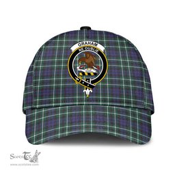 Scottish Graham of Montrose Modern Clan Tartan Tartan Cap - Crest Classic Scottish Plaid Tartan Plaid