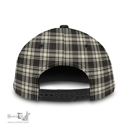 Scottish Menzies Black White Ancient Clan Tartan Tartan Cap - Crest Classic Scottish Plaid Tartan Plaid